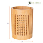 Lattice Bamboo Utensil Holder