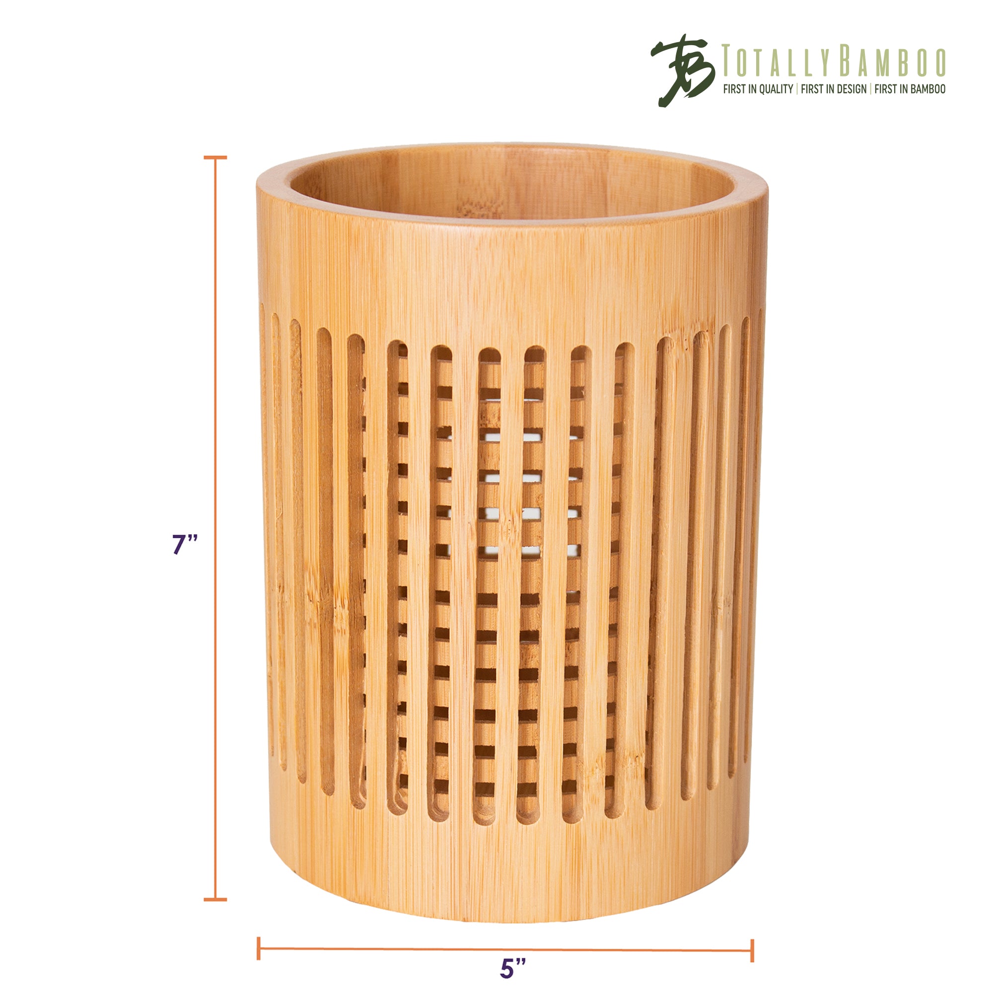 Lattice Bamboo Utensil Holder