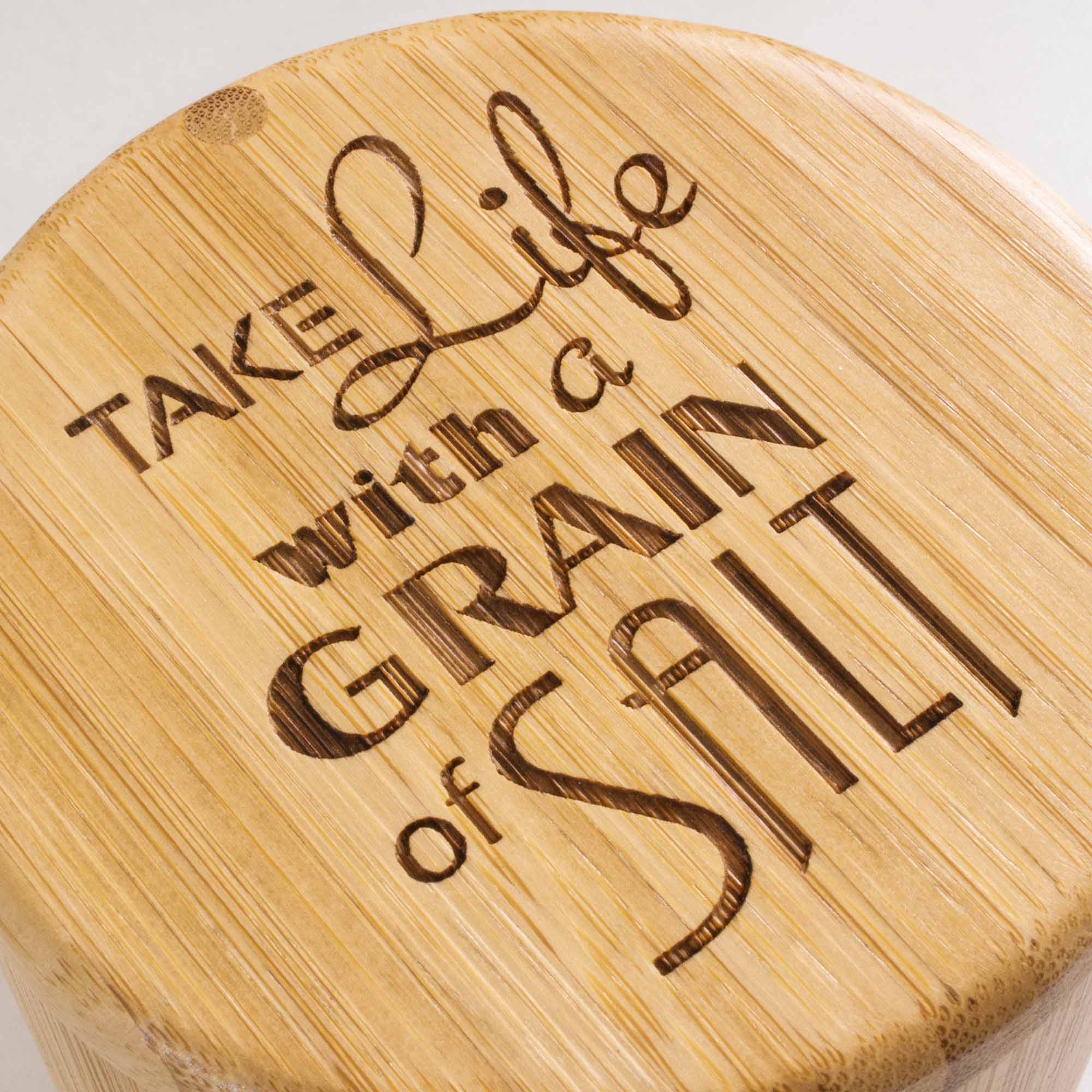 "Grain of Salt" Engraved Salt Cellar, 6-Oz. Capacity