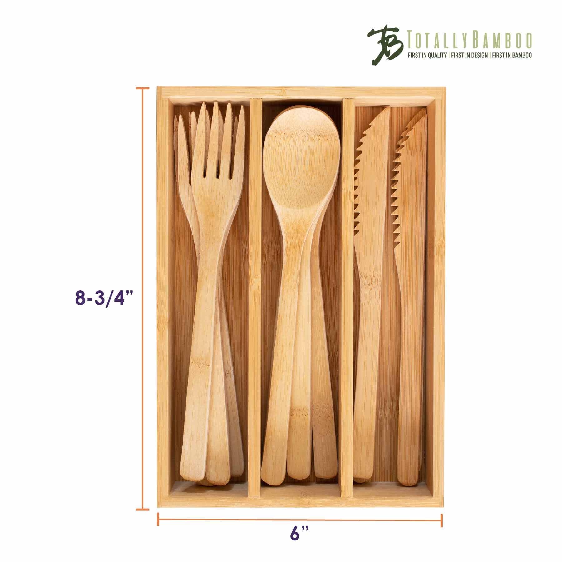12-Pc. Reusable Bamboo Flatware Set with Storage Case