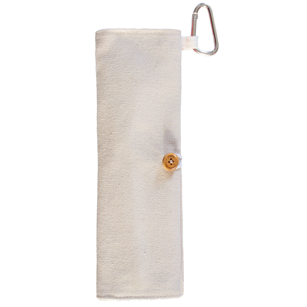 Take along Bamboo Utensil with Case WHITE
