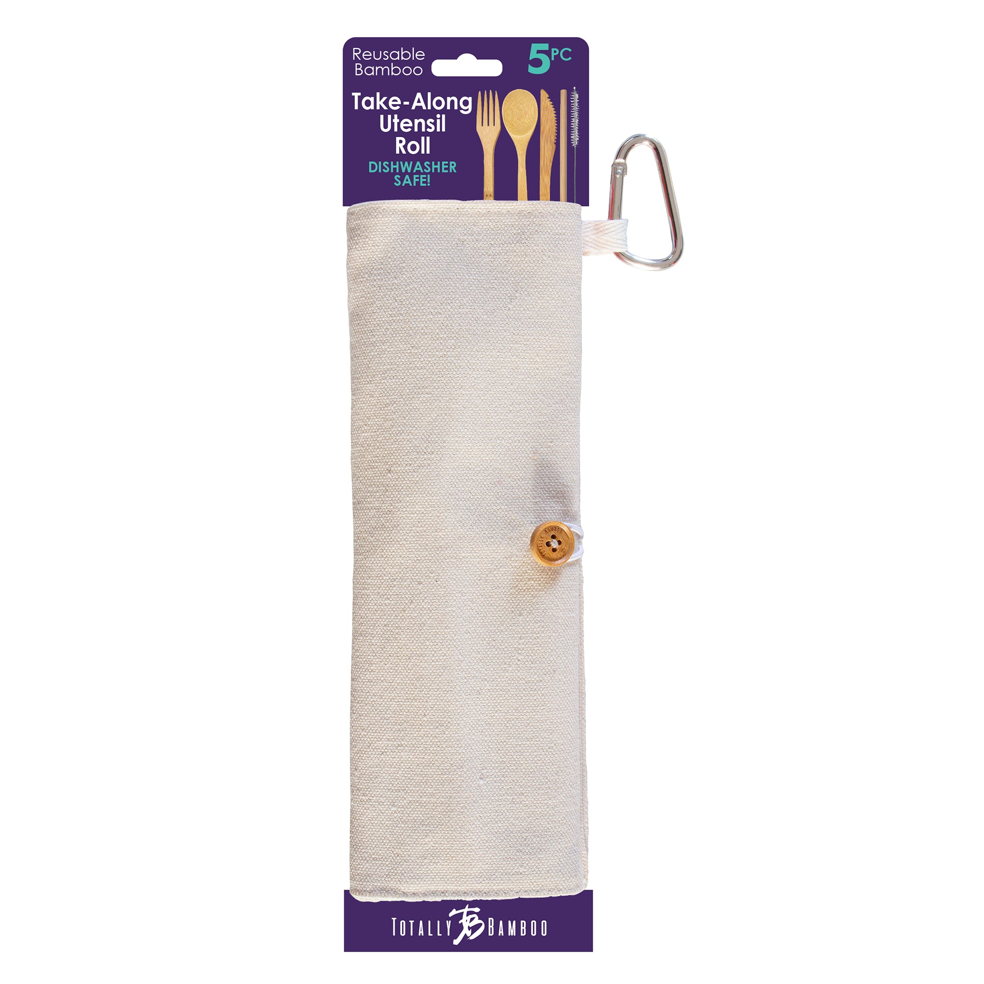 Take along Bamboo Utensil with Case WHITE