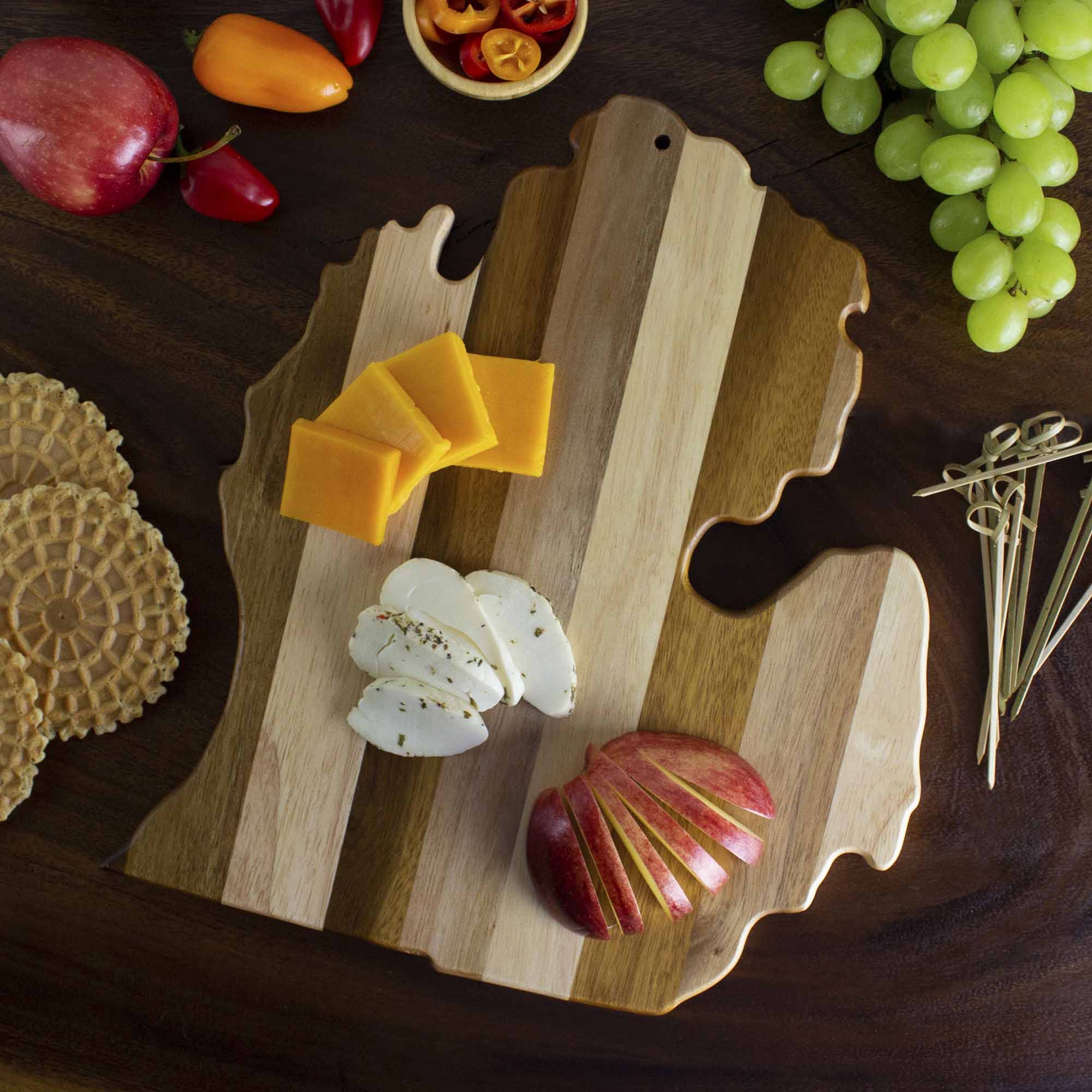 Rock & Branch® Shiplap Series Michigan Mitten Cutting Board