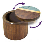 Totally Bamboo Rock & Branch Series Slate and Acacia Salt & Storage Box
