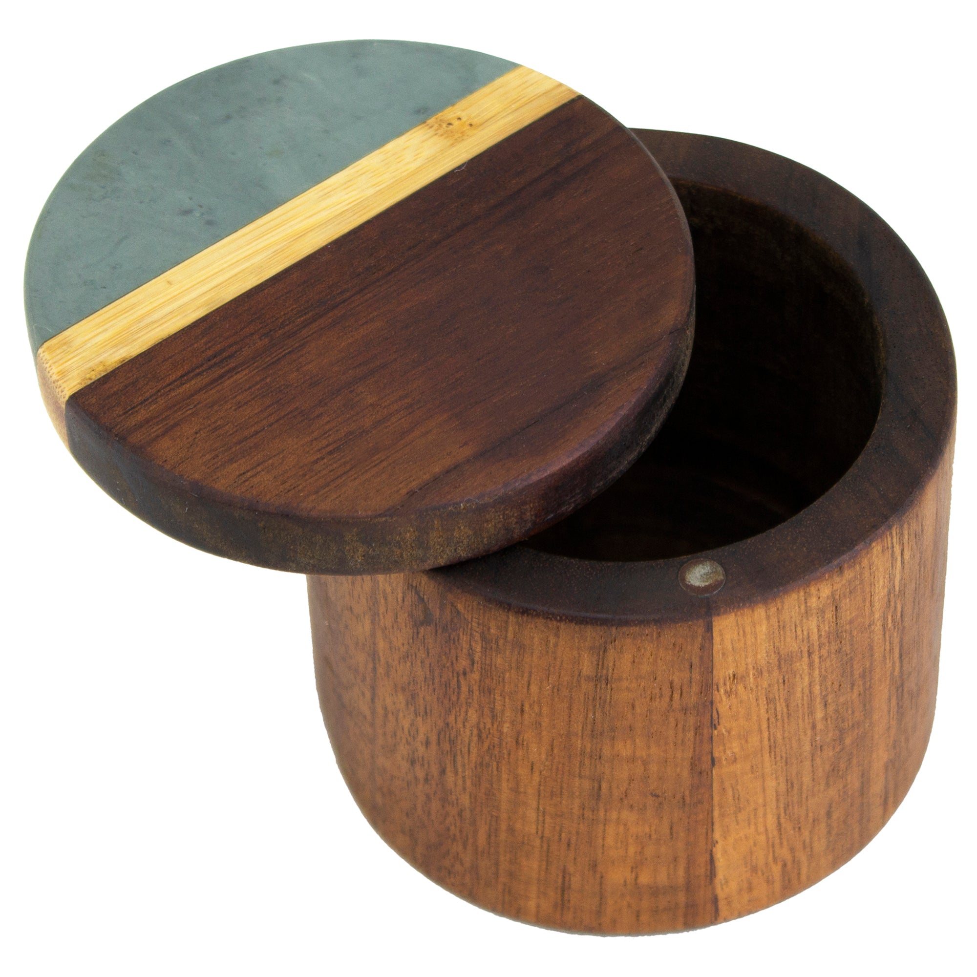 Totally Bamboo Rock & Branch Series Slate and Acacia Salt & Storage Box