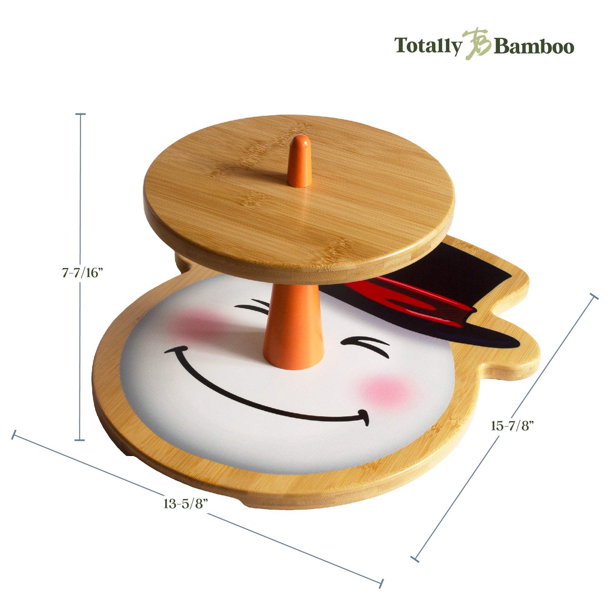 Snowman 2-Tiered Cupcake Stand