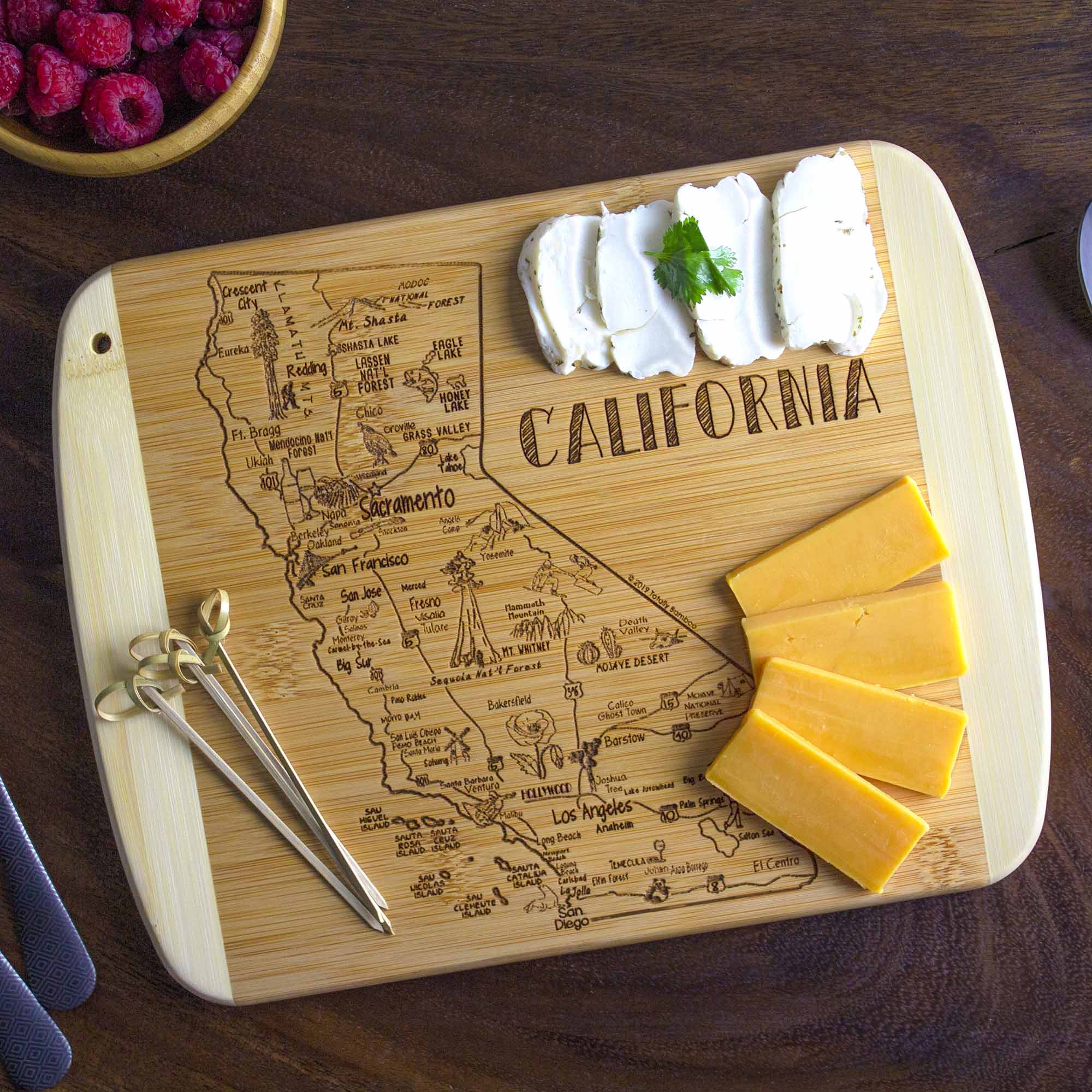 A Slice of Life California Cutting Board, 11" x 8-3/4"