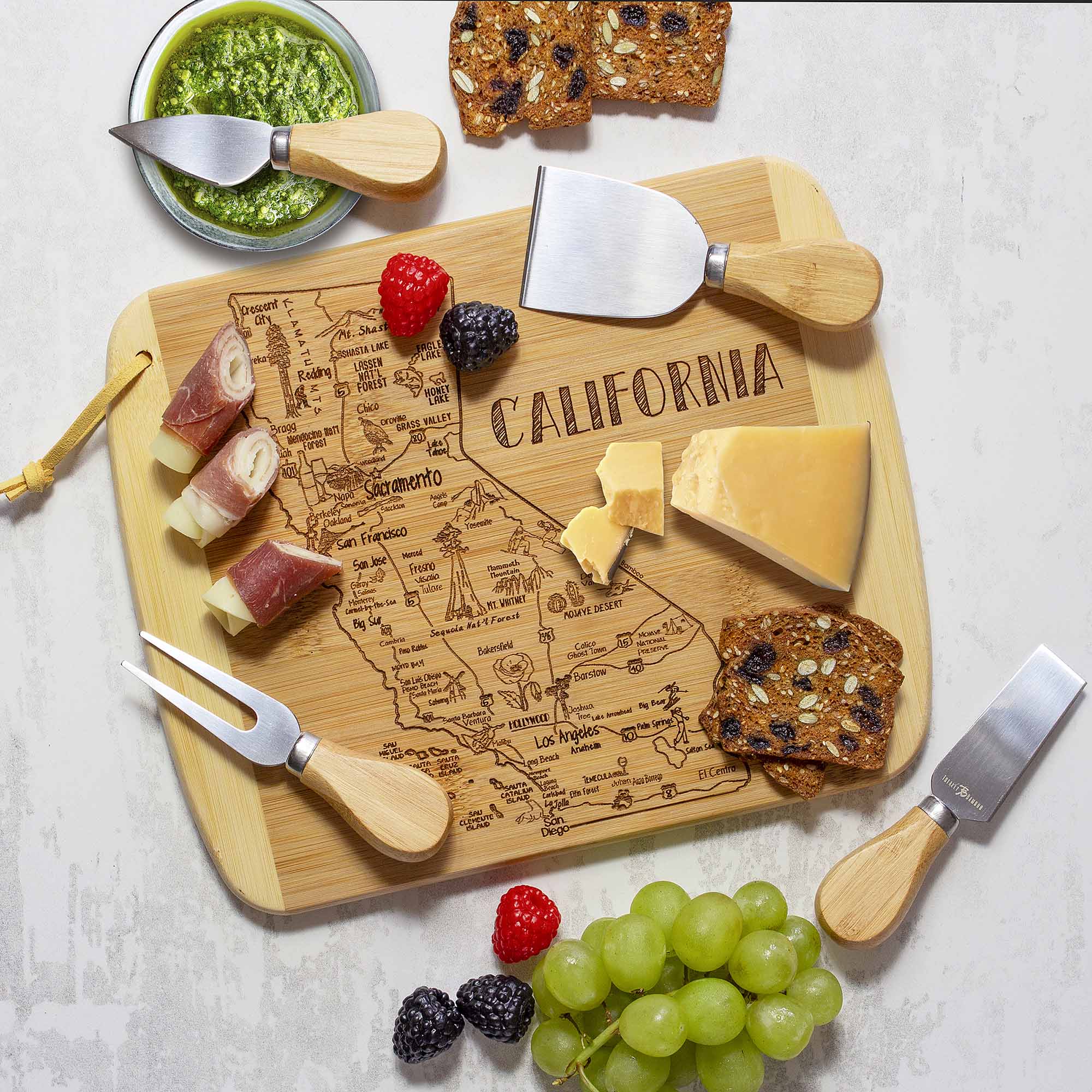 A Slice of Life California Cutting Board, 11" x 8-3/4"
