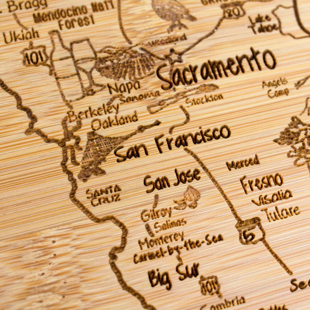 A Slice of Life California Cutting Board, 11" x 8-3/4"
