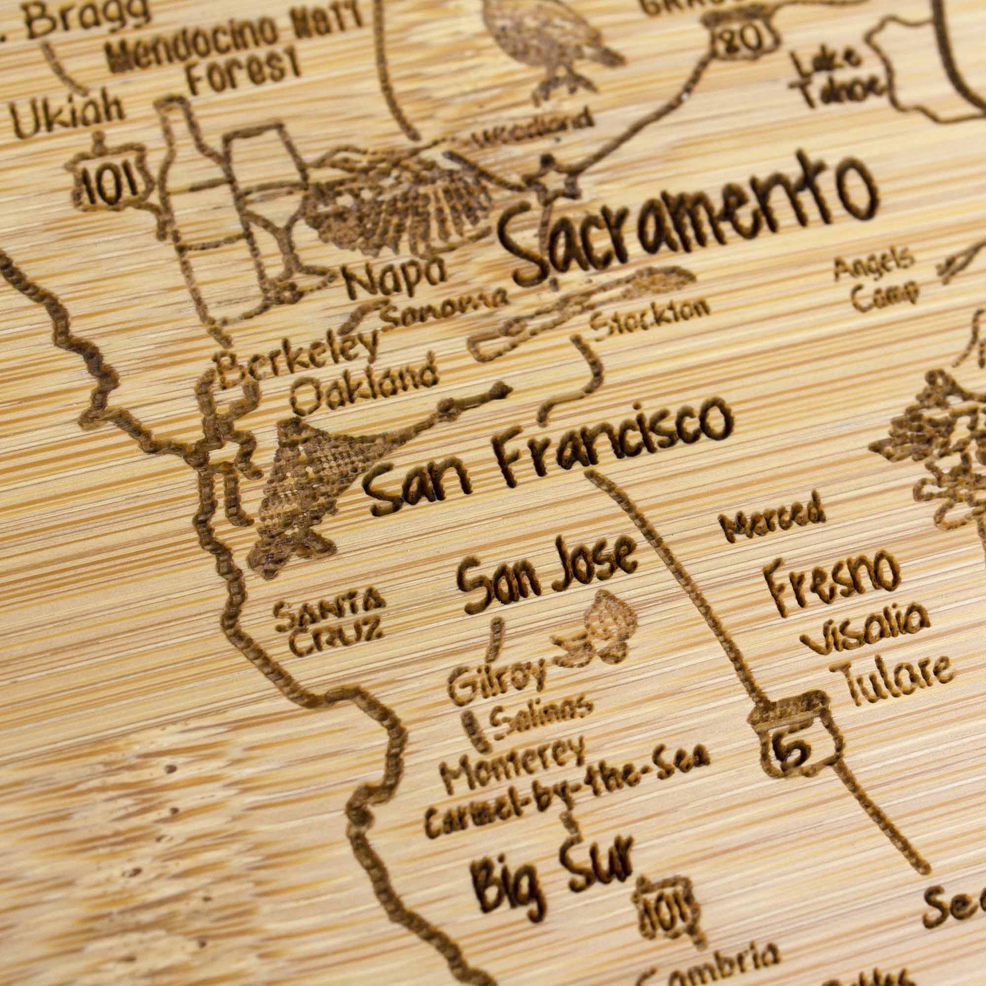 A Slice of Life California Cutting Board, 11" x 8-3/4"