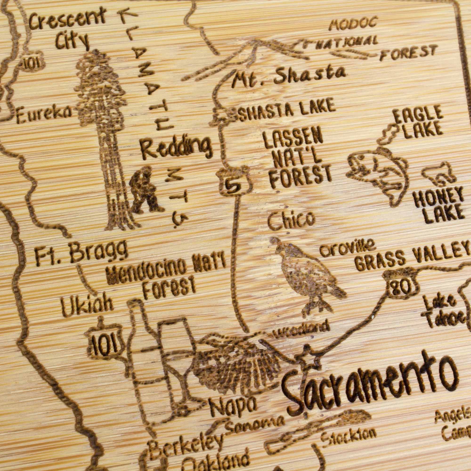 A Slice of Life California Cutting Board, 11" x 8-3/4"