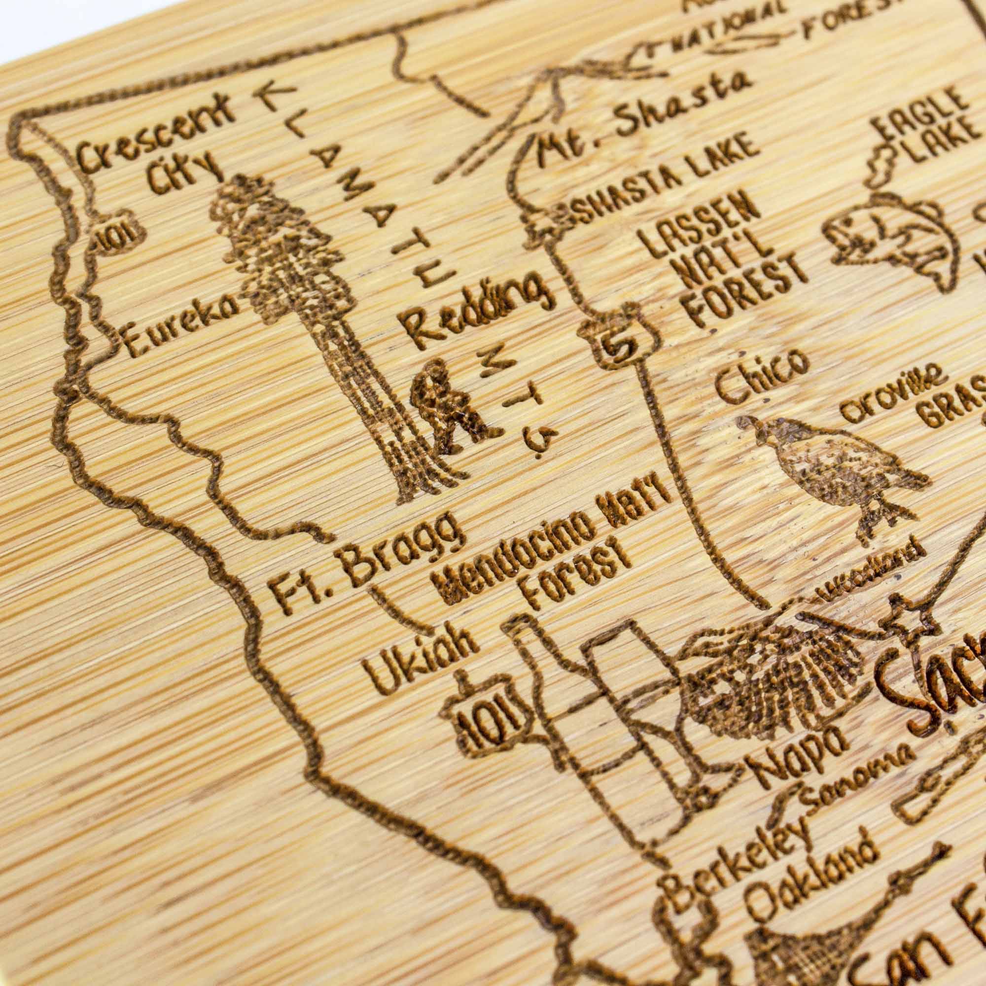 A Slice of Life California Cutting Board, 11" x 8-3/4"