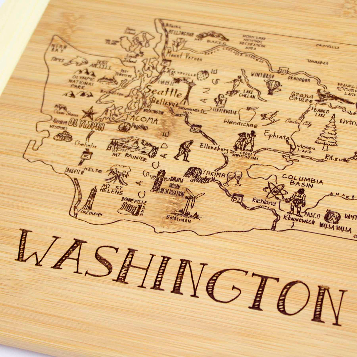 A Slice of Life Washington Cutting Board, 11" x 8-3/4"