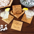 4-Piece California Puzzle Coaster Set with Case
