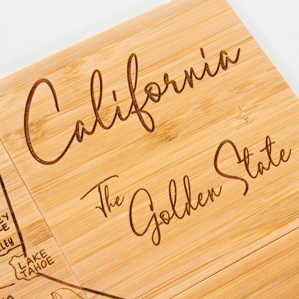 4-Piece California Puzzle Coaster Set with Case