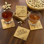 4-Piece North Carolina Puzzle Coaster Set with Case