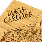 4-Piece North Carolina Puzzle Coaster Set with Case