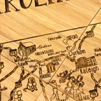 4-Piece North Carolina Puzzle Coaster Set with Case