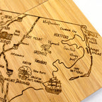 4-Piece North Carolina Puzzle Coaster Set with Case