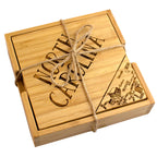 4-Piece North Carolina Puzzle Coaster Set with Case