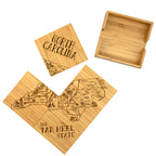 4-Piece North Carolina Puzzle Coaster Set with Case