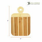 Striped Small Paddle Serving Board, 9" x 6"