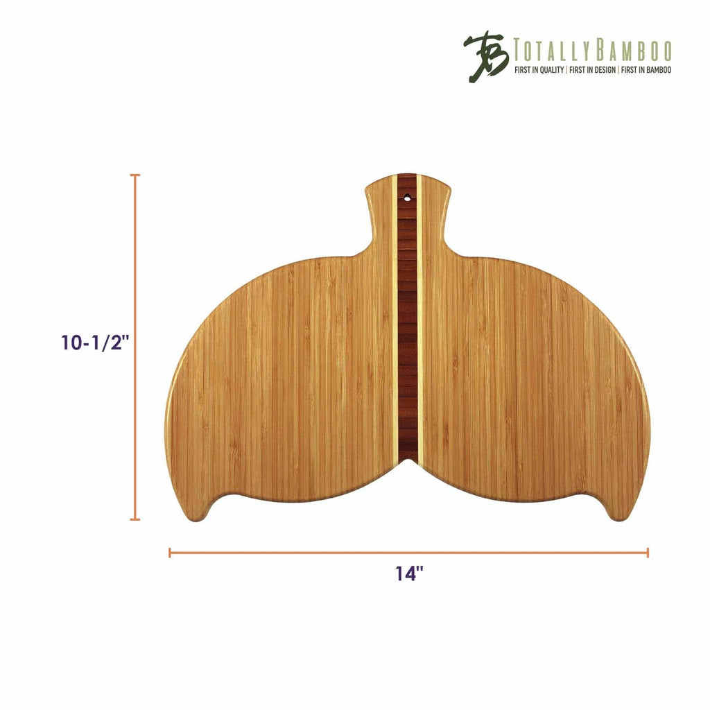 Whale Tail Shaped Cutting Board, 14-1/2" x 10-1/2"