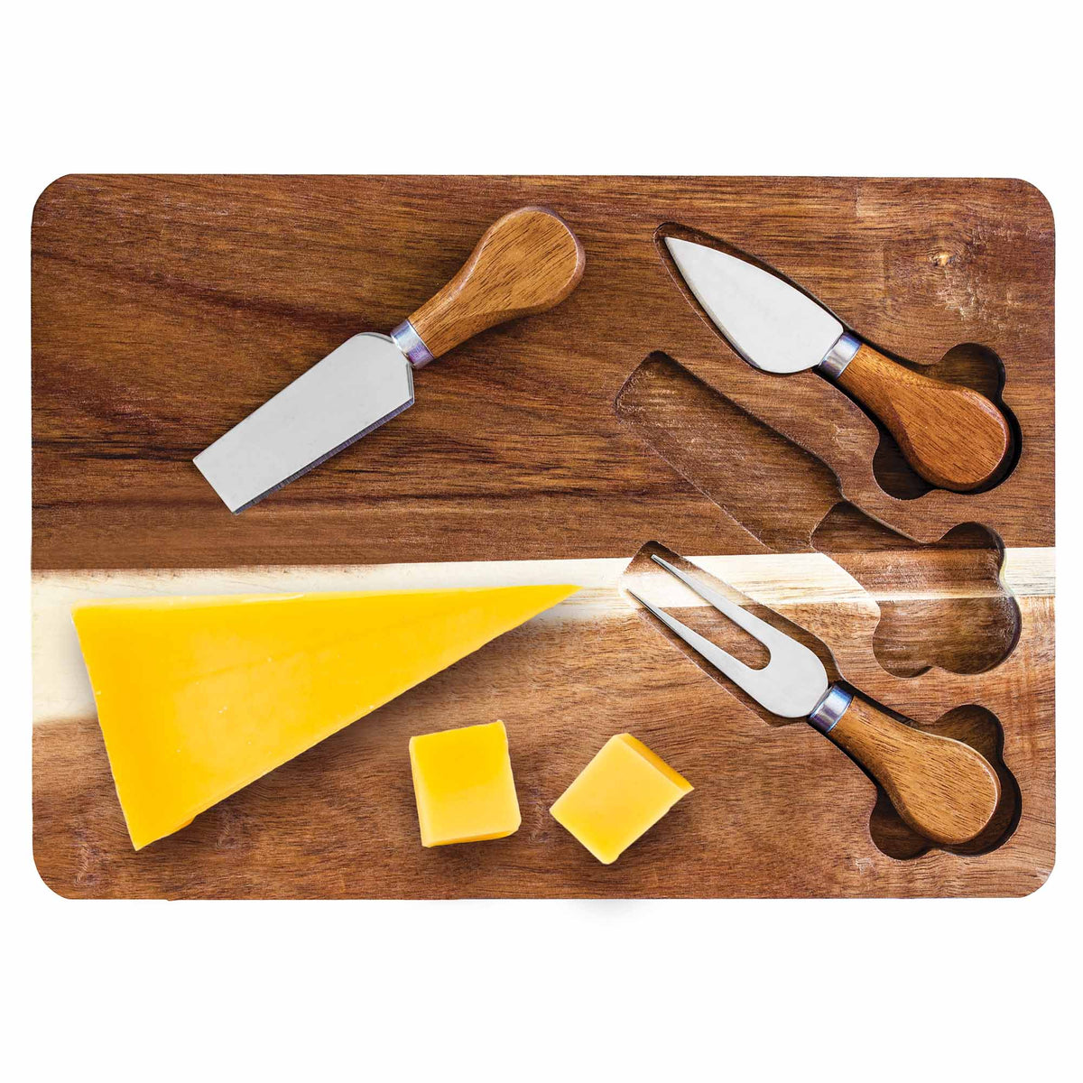 TB Home® Charcuterie Board with Built-In Cheese Tools