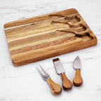 TB Home® Charcuterie Board with Built-In Cheese Tools