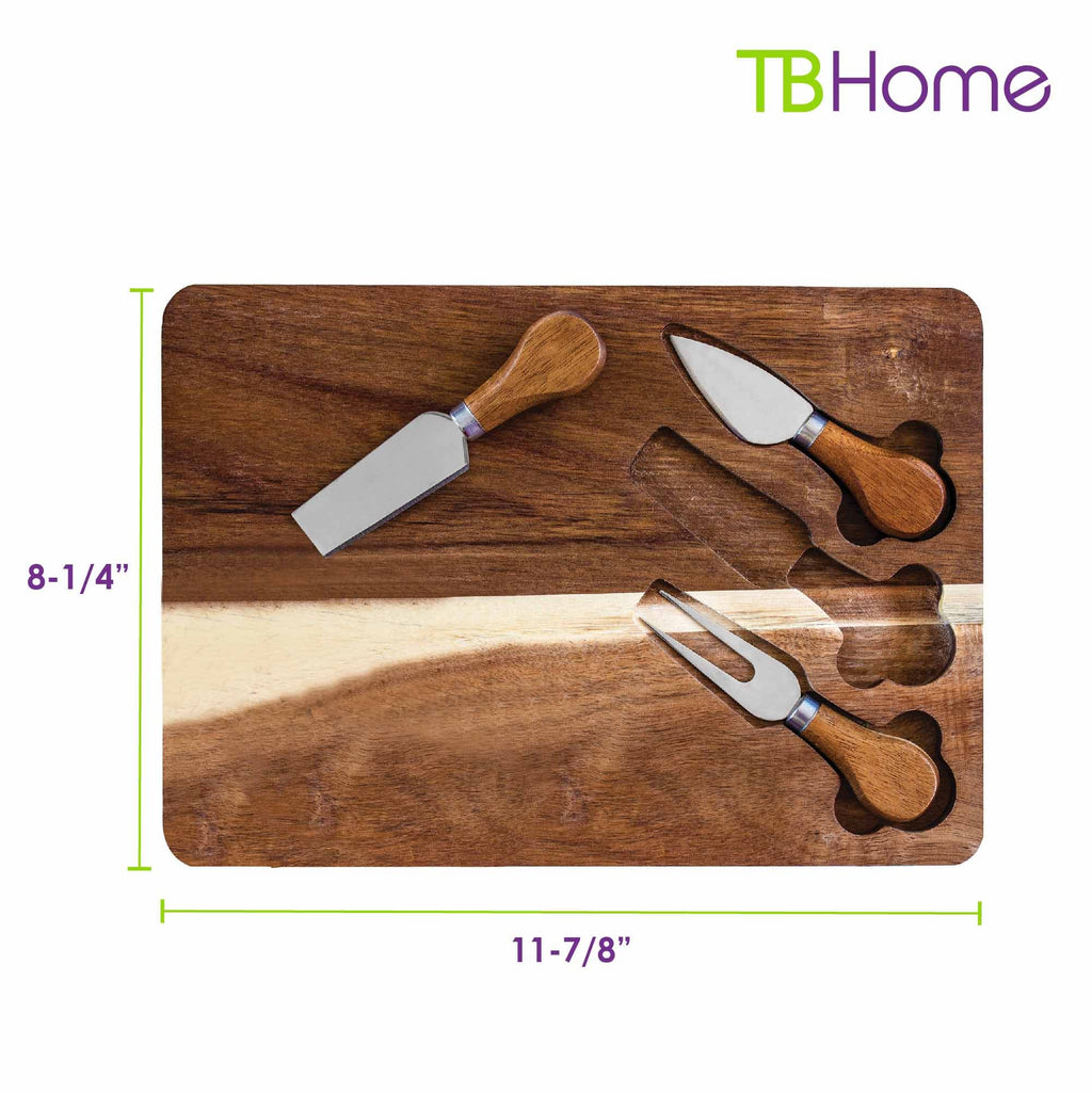 TB Home® Charcuterie Board with Built-In Cheese Tools