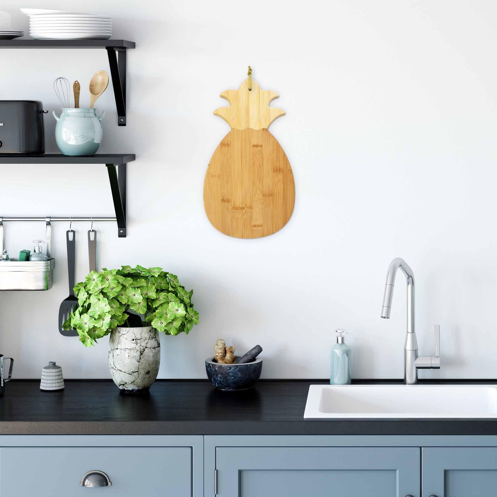 Pineapple Shaped Cutting Board, 14-3/8" x 7-1/2"