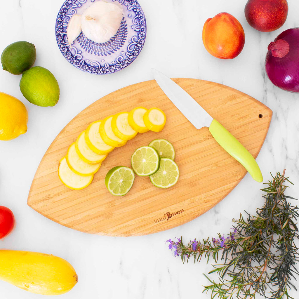 Football Shaped Cutting Board, 15" x 8-1/2"