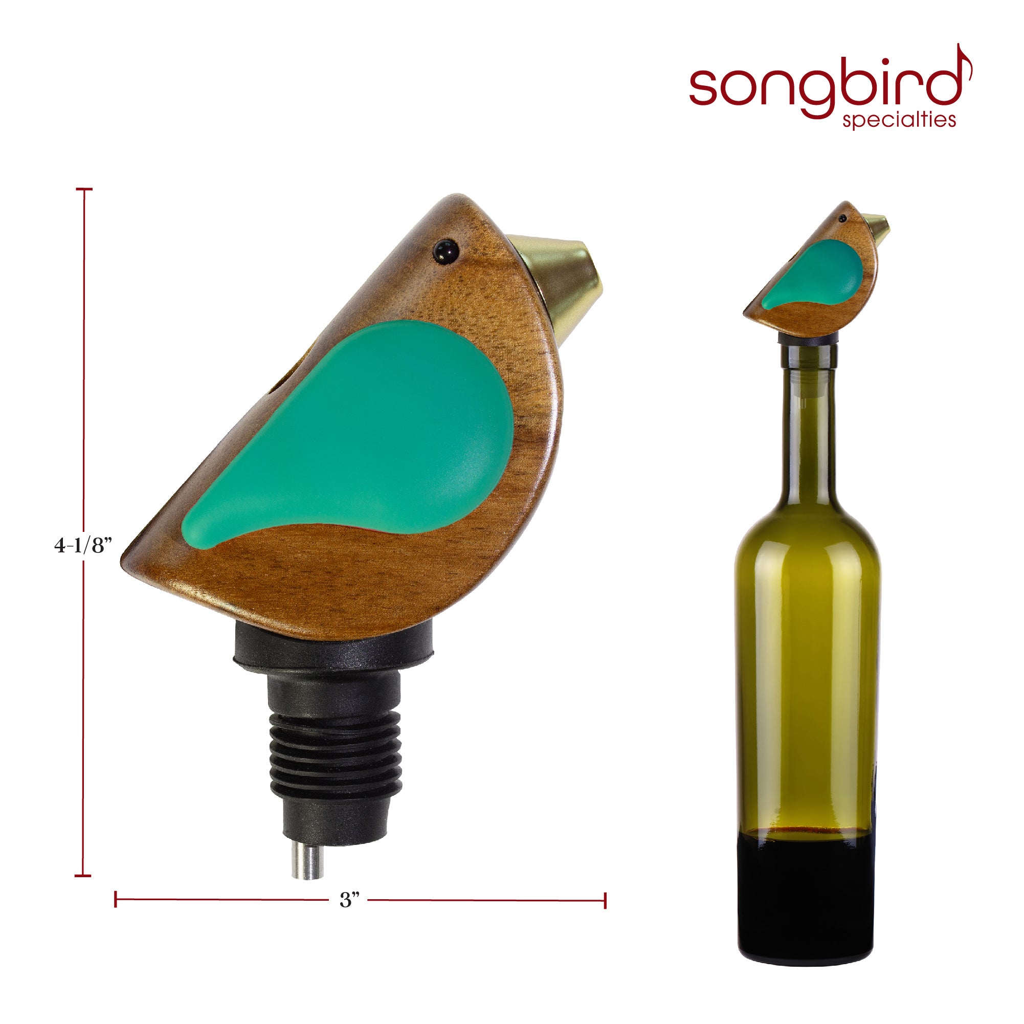 Songbird Specialties® Bottle Pourer, Turquoise