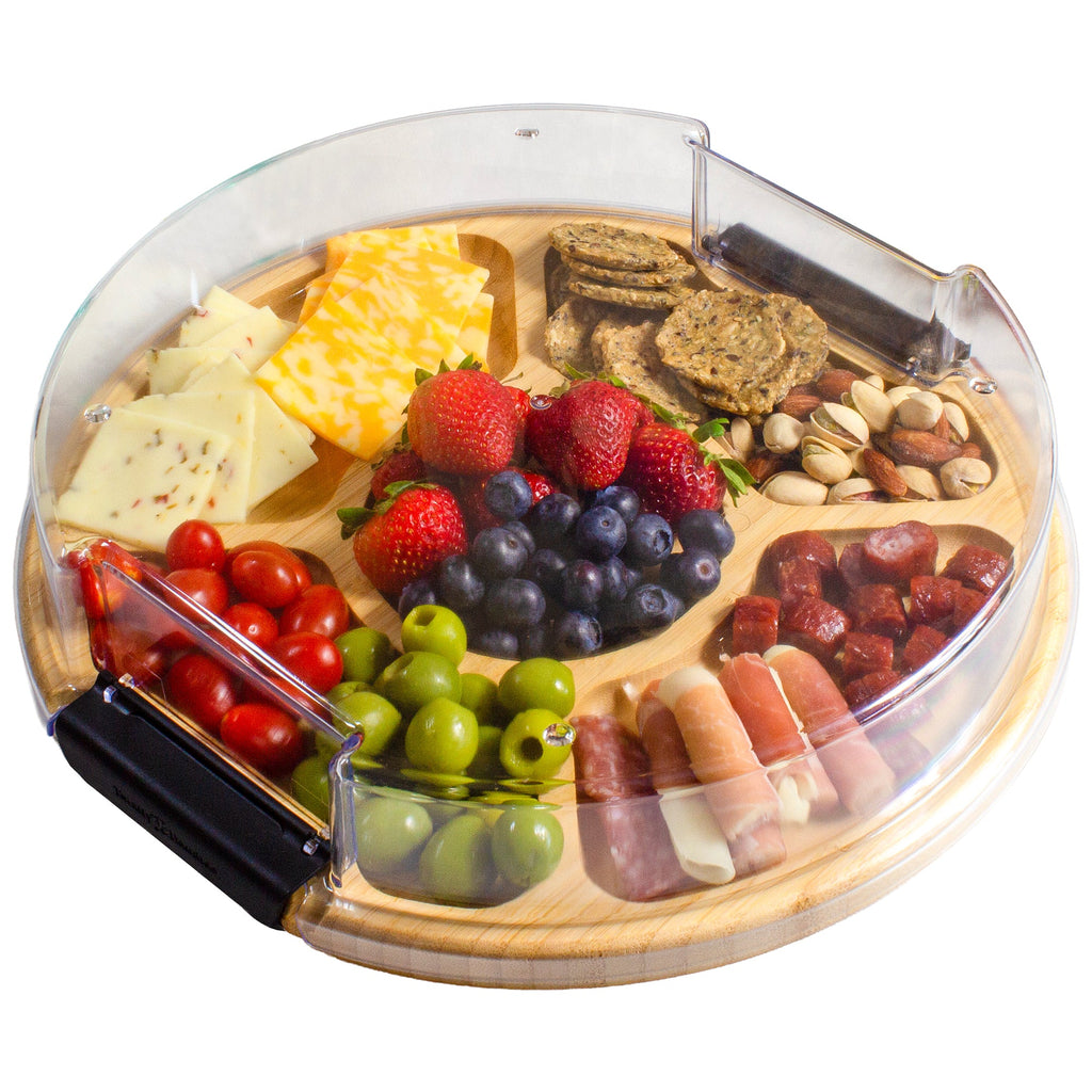 Flip, Serve & Store™ Round Charcuterie Board with Locking Lid