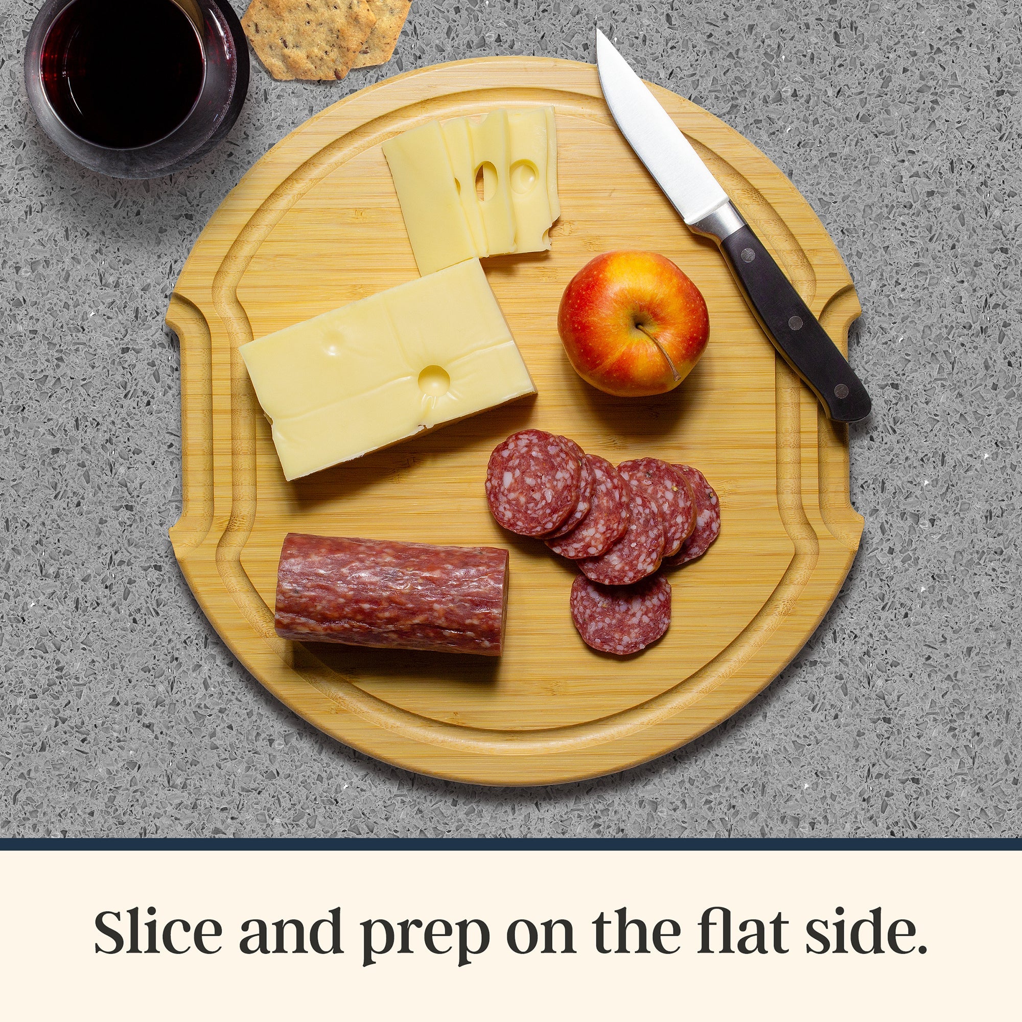 Flip, Serve & Store™ Round Charcuterie Board with Locking Lid