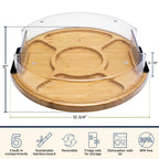 Flip, Serve & Store™ Round Charcuterie Board with Locking Lid