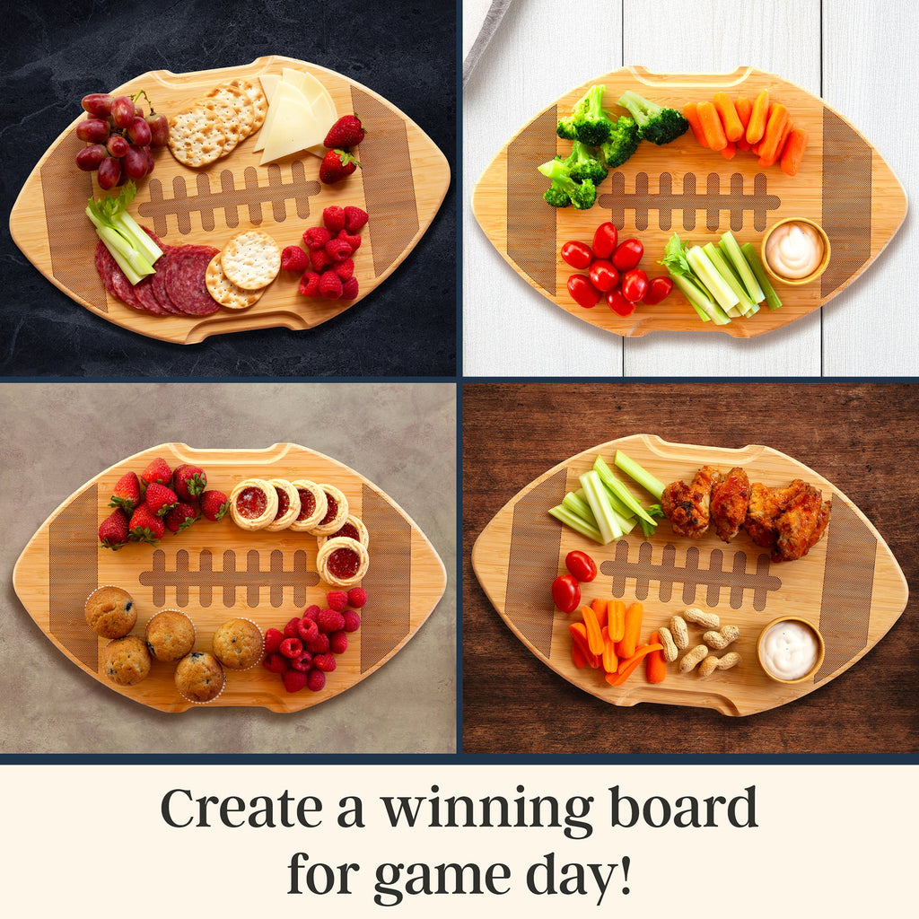 Flip, Serve & Store™ Football Charcuterie Board with Locking Lid