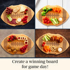 Flip, Serve & Store™ Football Charcuterie Board with Locking Lid