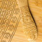"Tonga" Serving Board with Spreader Knife, 7-1/8" x 8-1/2"