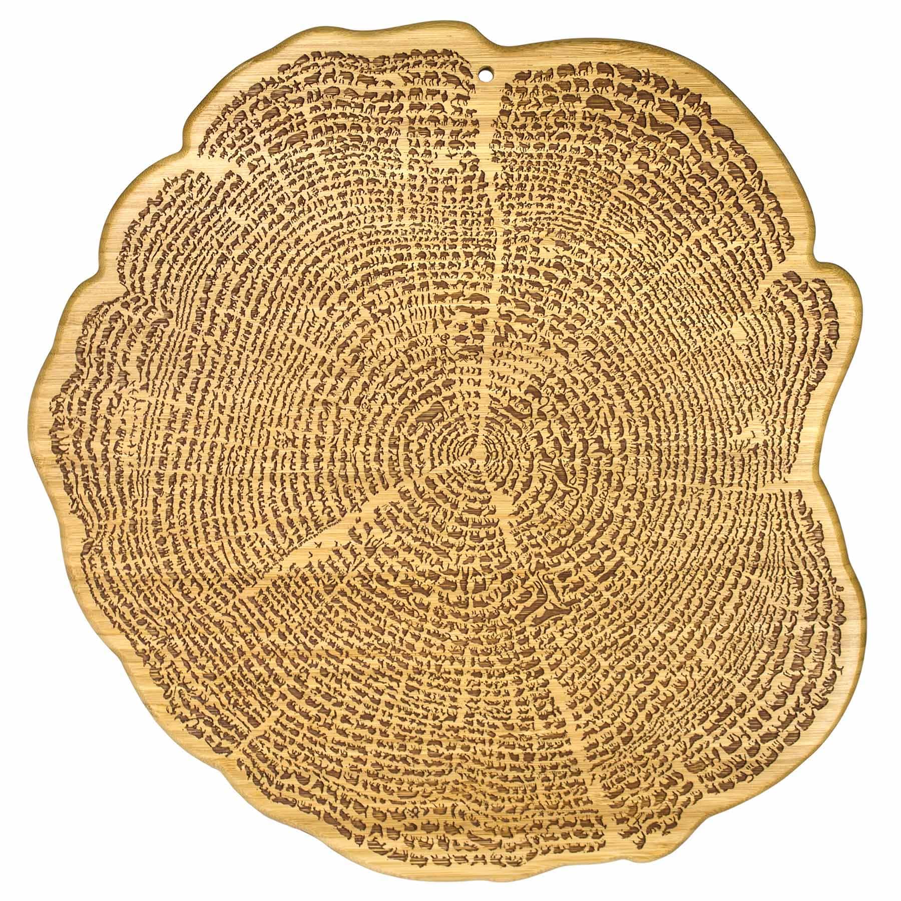 "Tree of Life" Engraved Serving Board, 13-1/2" x 13"