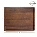 Rock & Branch® Acacia Wood Pinstripe Cutting Board, 14" x 11"