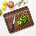 Rock & Branch® Acacia Wood Pinstripe Cutting Board, 14" x 11"
