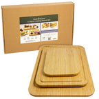 3-Piece Cutting Board Set with Juice Grooves