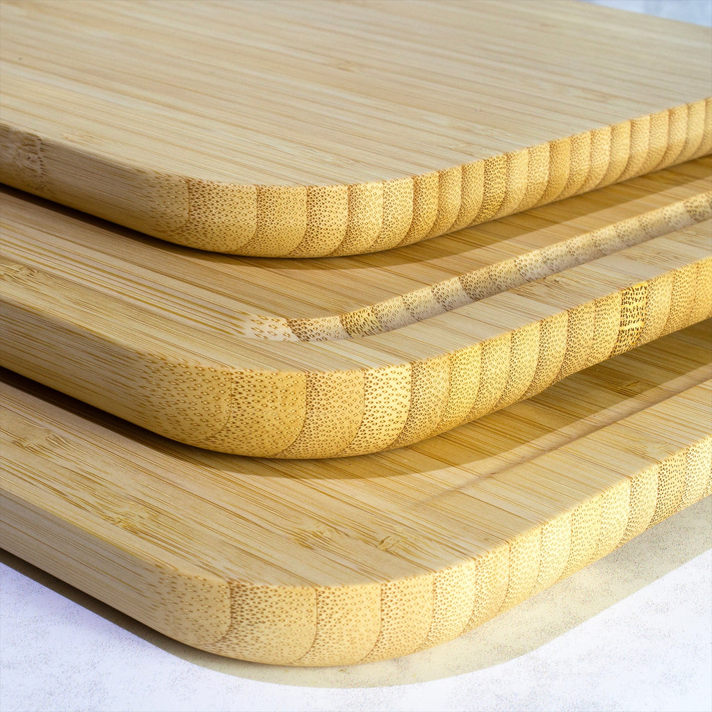 3-Piece Cutting Board Set with Juice Grooves