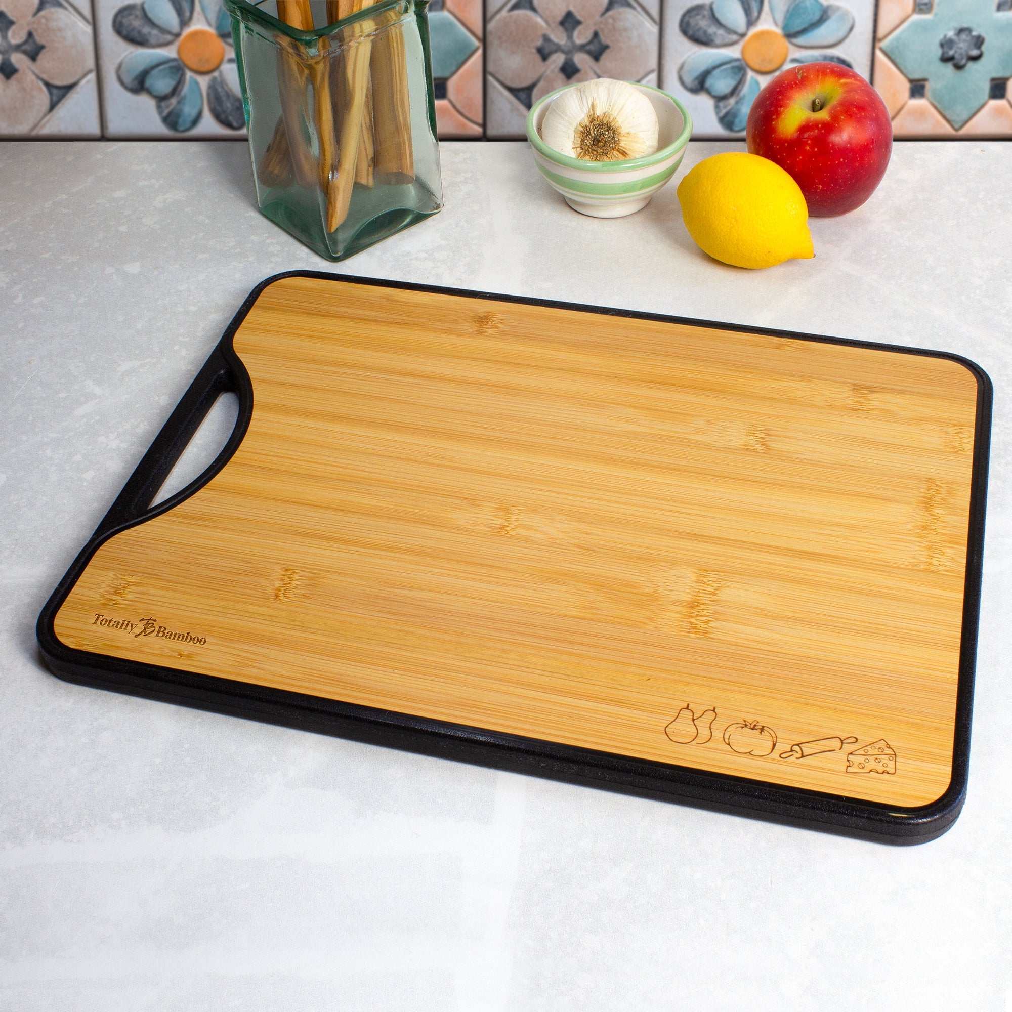 "Poly-Boo" Reversible Bamboo/Plastic Cutting Board
