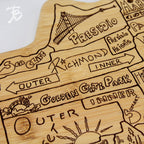 San Francisco Laser Engraved Cutting and Serving Board