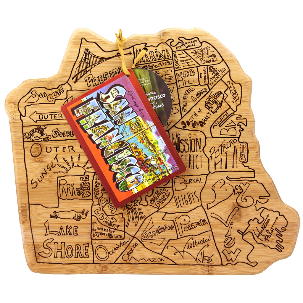 San Francisco Laser Engraved Cutting and Serving Board