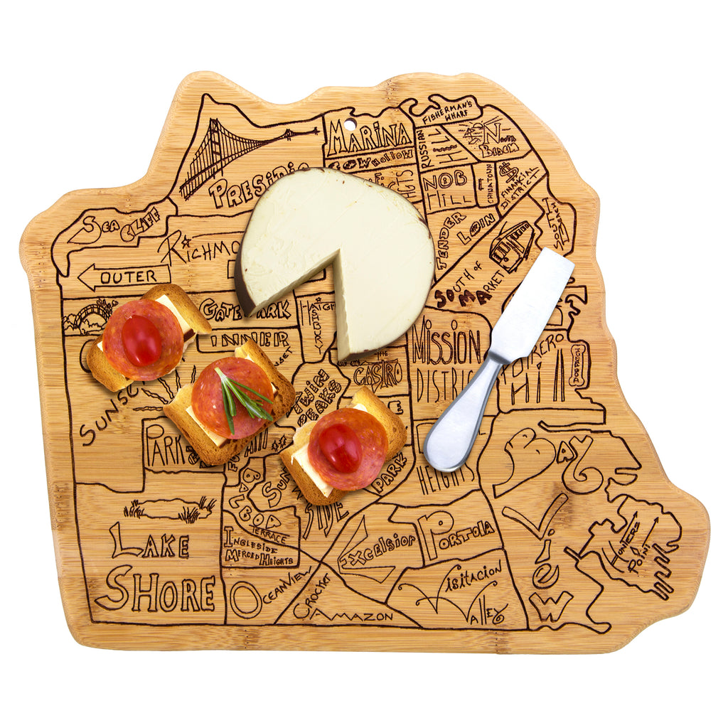 San Francisco Laser Engraved Cutting and Serving Board