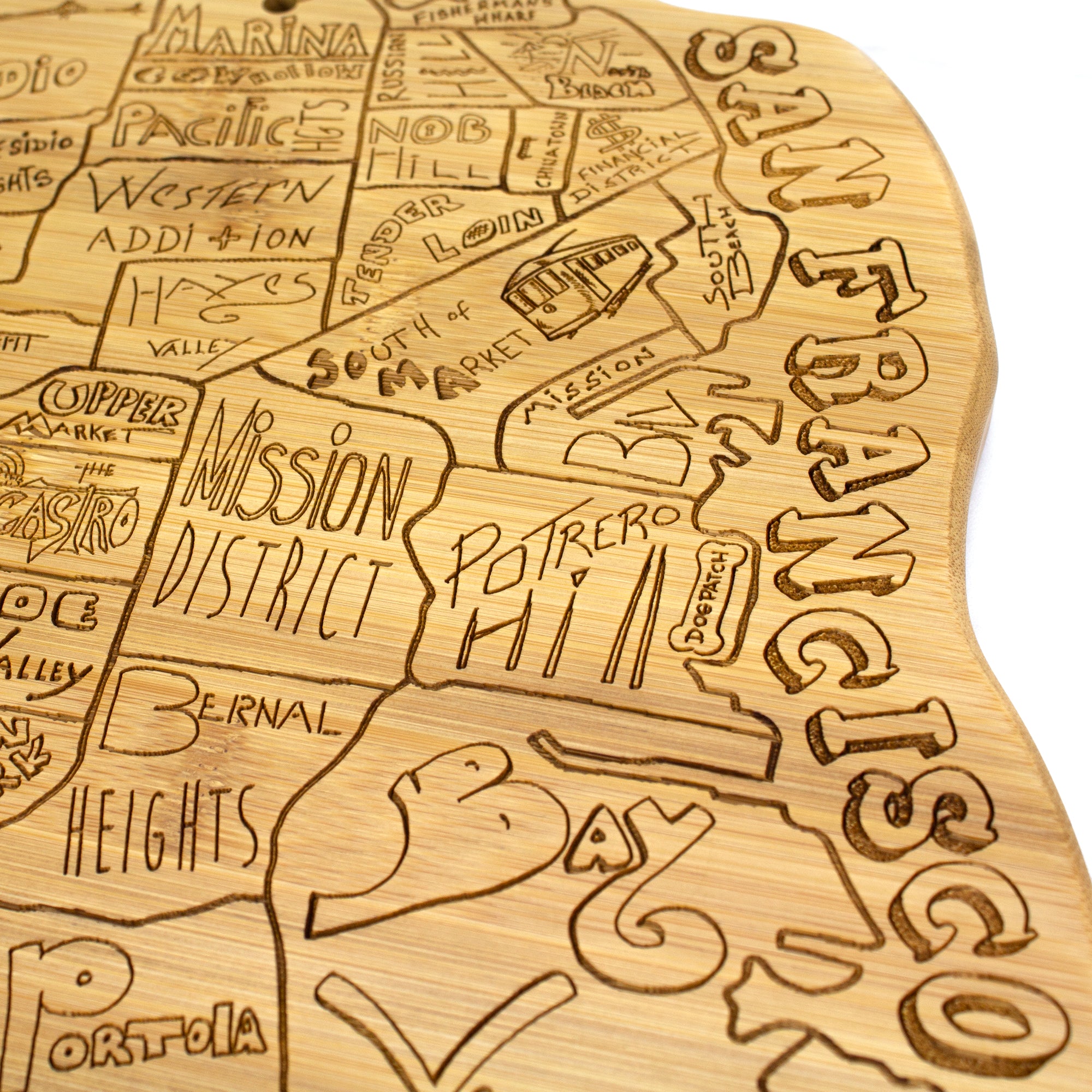 San Francisco Laser Engraved Cutting and Serving Board