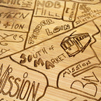 San Francisco Laser Engraved Cutting and Serving Board